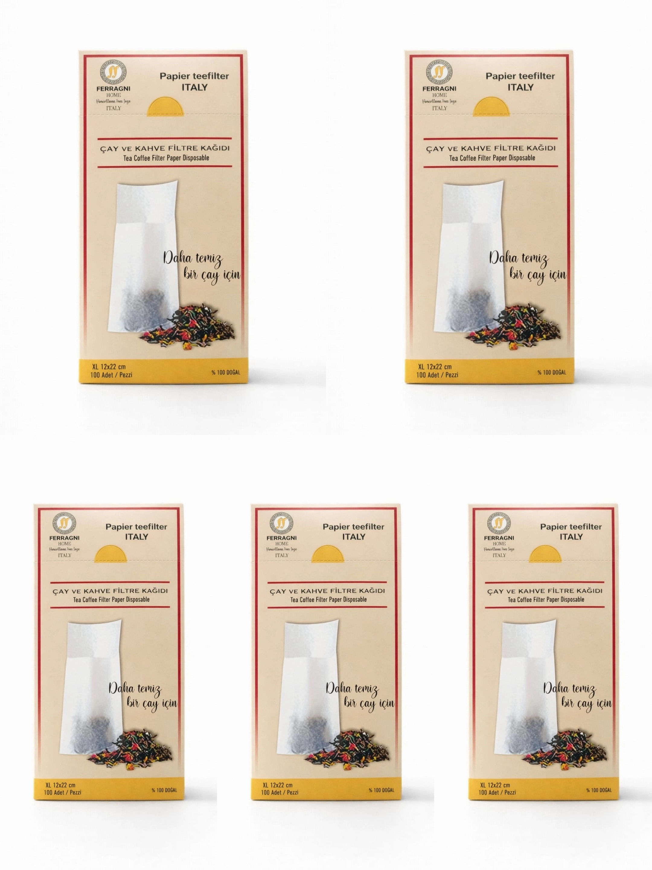 Çay Demleme Filtre Kağıdı XL JUMBO BOY 12*22 cm Kutulu 5Paket (500 Adet) 