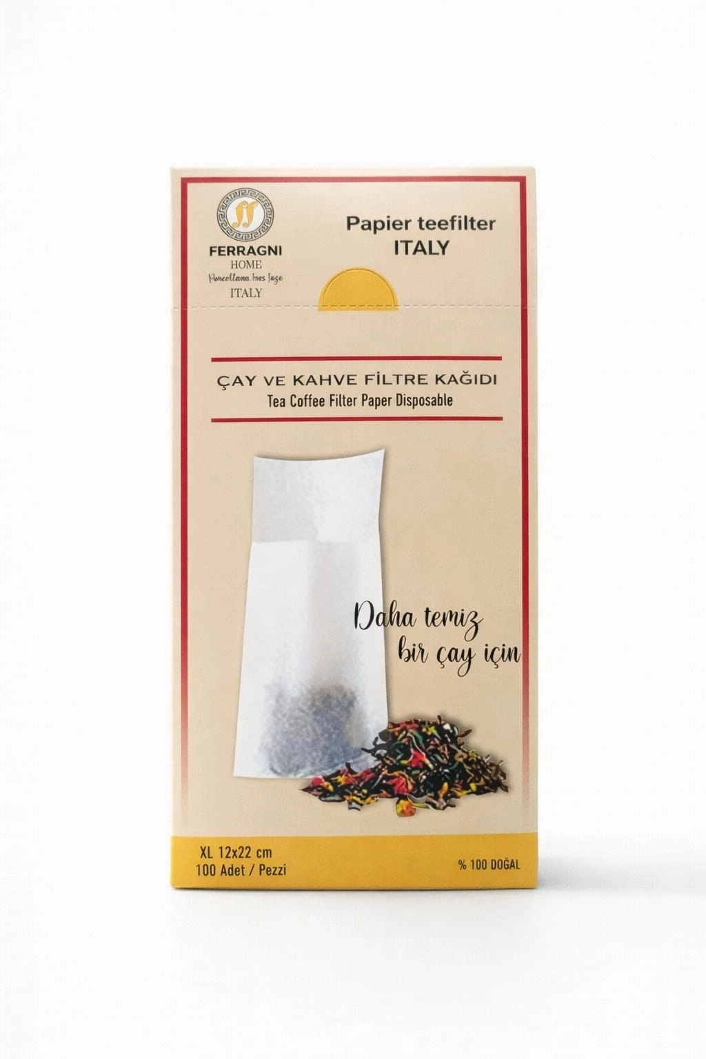 Çay Demleme Filtre Kağıdı XL JUMBO BOY 12*22 cm Kutulu 8 Paket (800 Adet) 