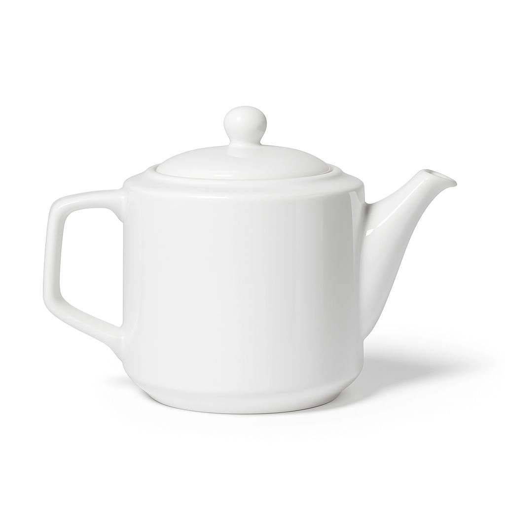 Tisana Porselen Demlik  1500 cc  Büyük Boy, Beyaz Renk