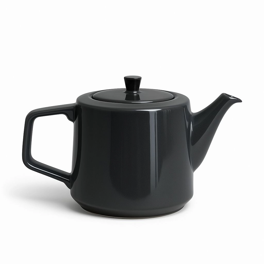 Tisana Porselen Demlik  1500 cc  Büyük Boy, FÜME Renk