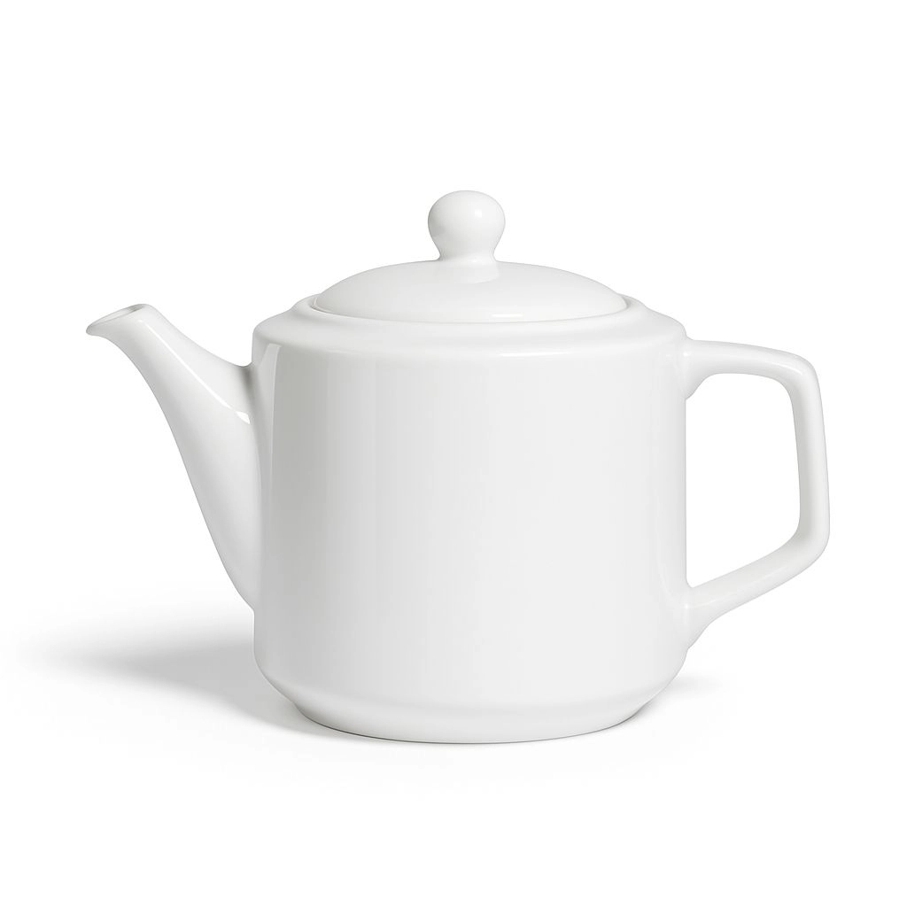 Tisana Porselen Demlik  1500 cc  Büyük Boy, Beyaz Renk