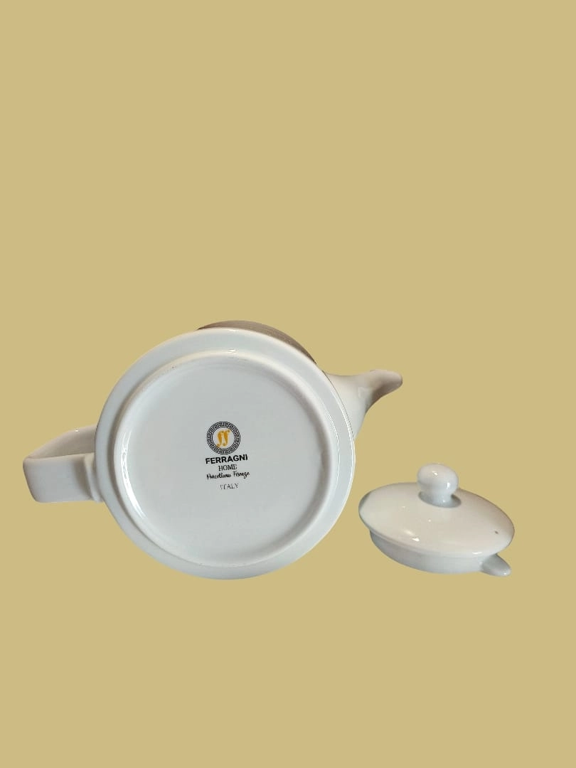 Tisana Porselen Demlik  1500 cc  Büyük Boy, Beyaz Renk